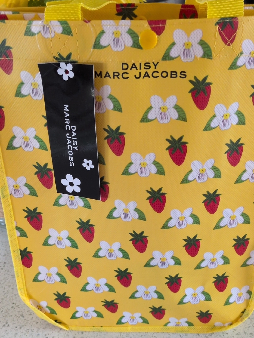 Marc Jacobs Daisy Yellow Strawberry Print Tote